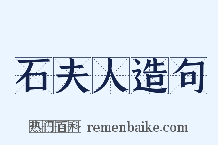 石夫人造句是什么意思的图片